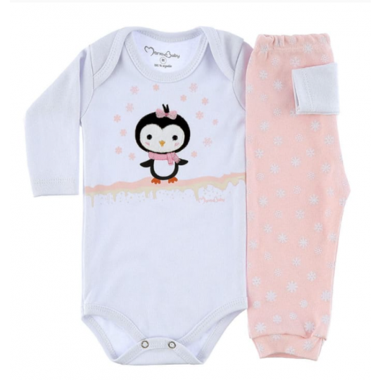 Body Ml C/calça Markha Baby Pinguim 822025