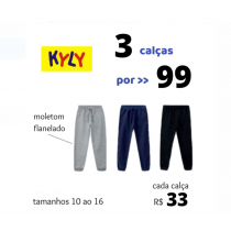 Kit C/3 Calças  10 AO 16 
